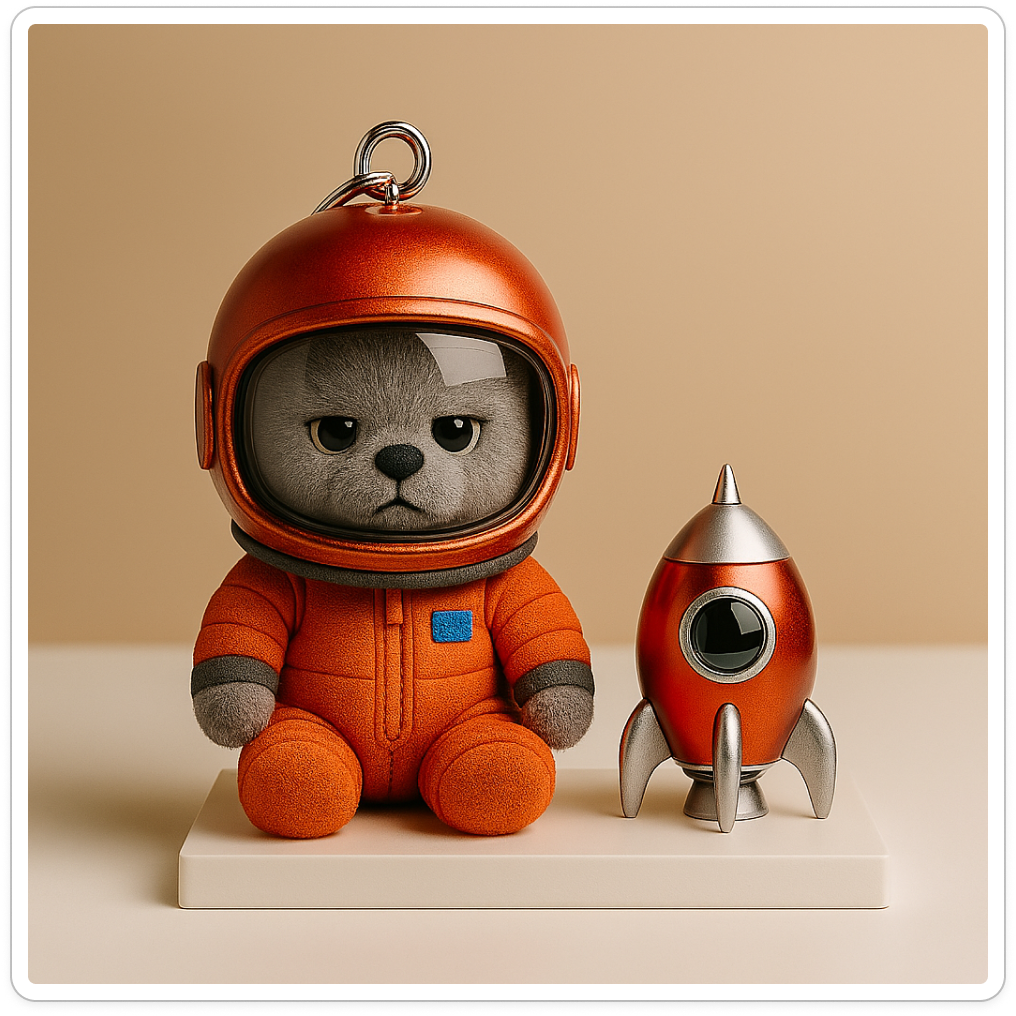 Grumpy Space Bear – Orange Suit